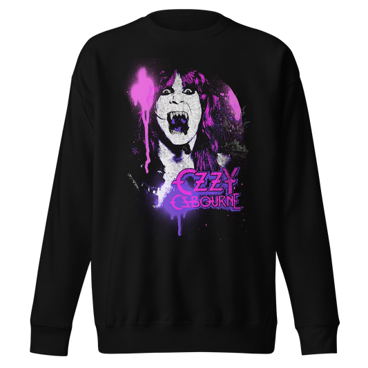 Ozzy Osbourne Purple Screaming Jumbo Print Sweatshirt