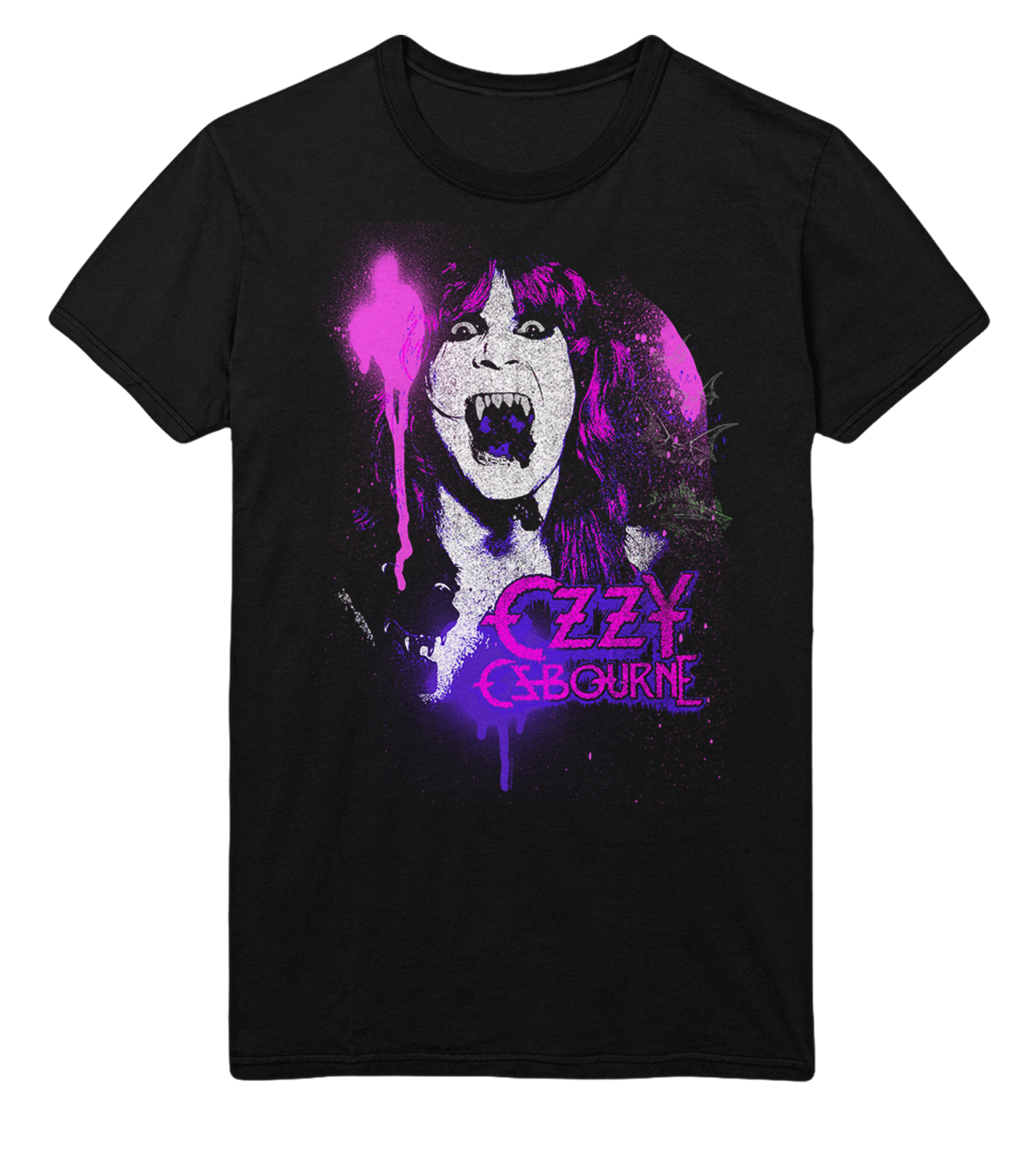 Ozzy Osbourne Purple Screaming Jumbo Print Mens T Shirt