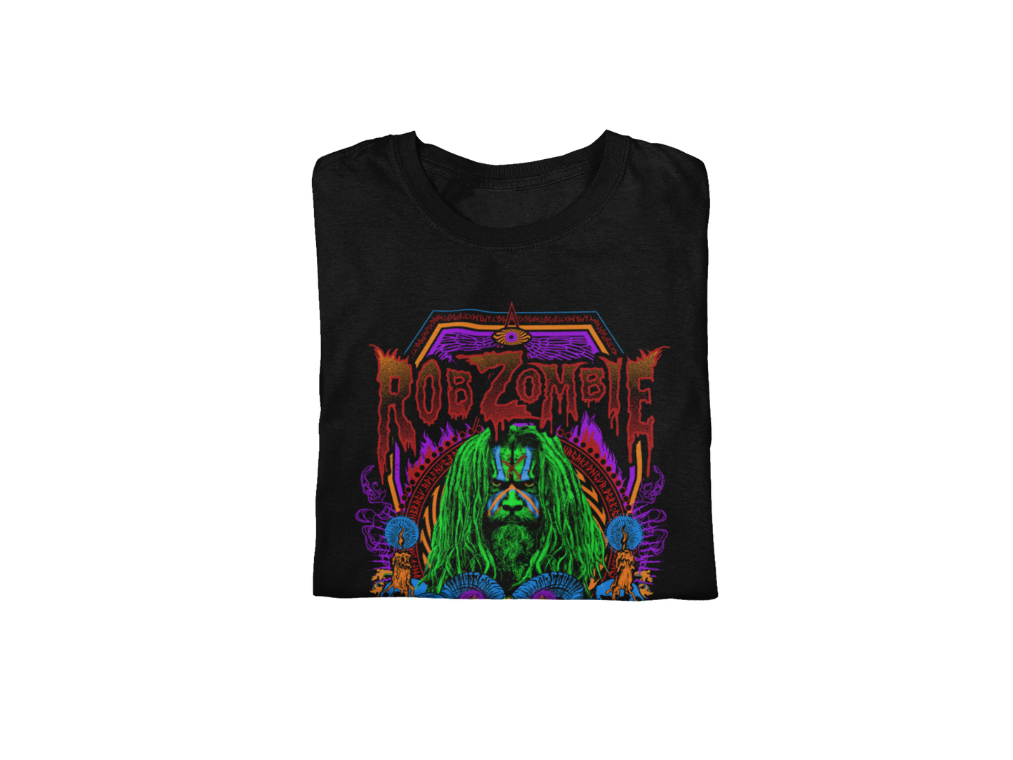 Rob Zombie - Pyschedelic Jumbo Print Mens T Shirt