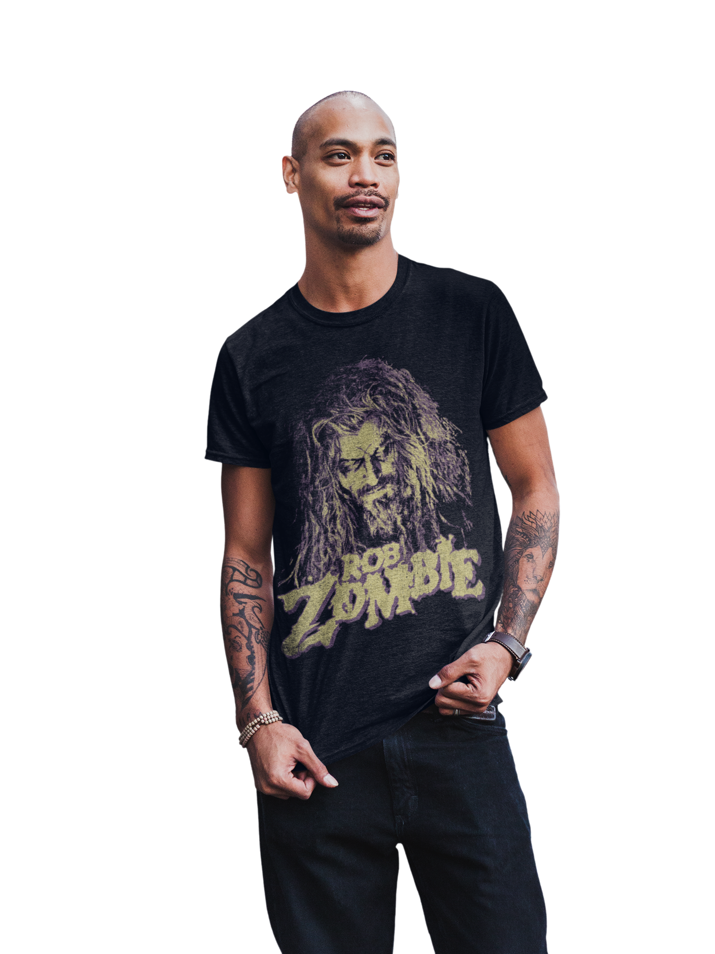 Rob Zombie - Vintage Early 2000s Jumbo Print Mens T Shirt