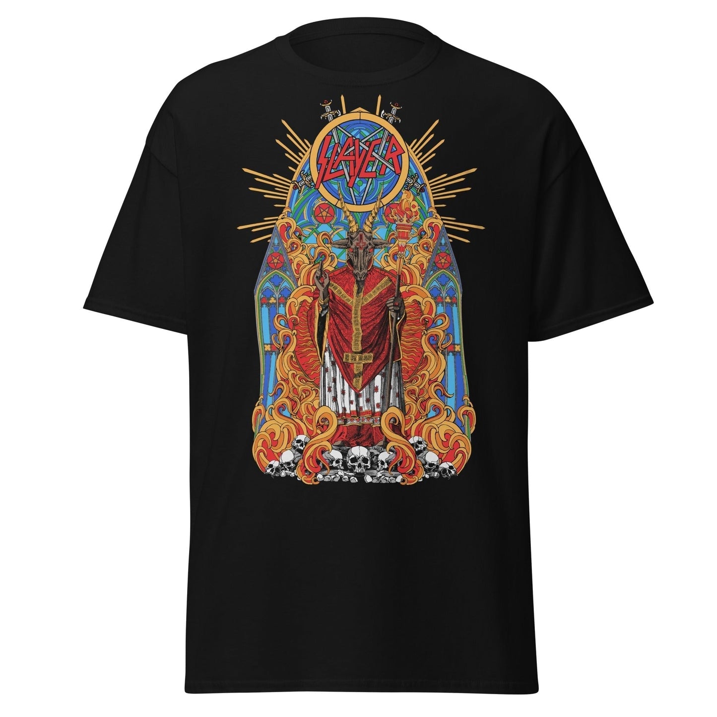 Slayer - Chapel Jumbo Print Mens T Shirt