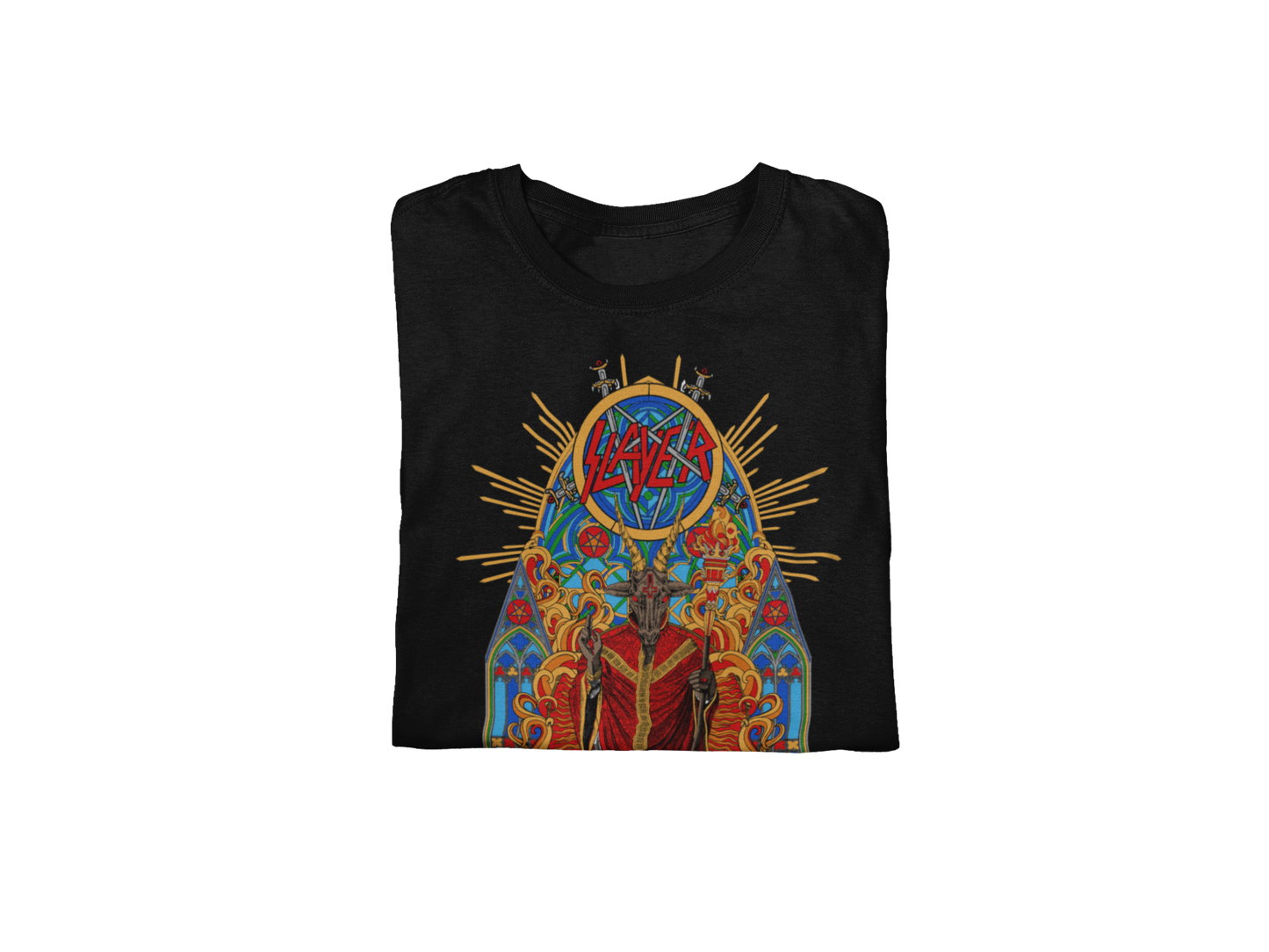 Slayer - Chapel Jumbo Print Mens T Shirt