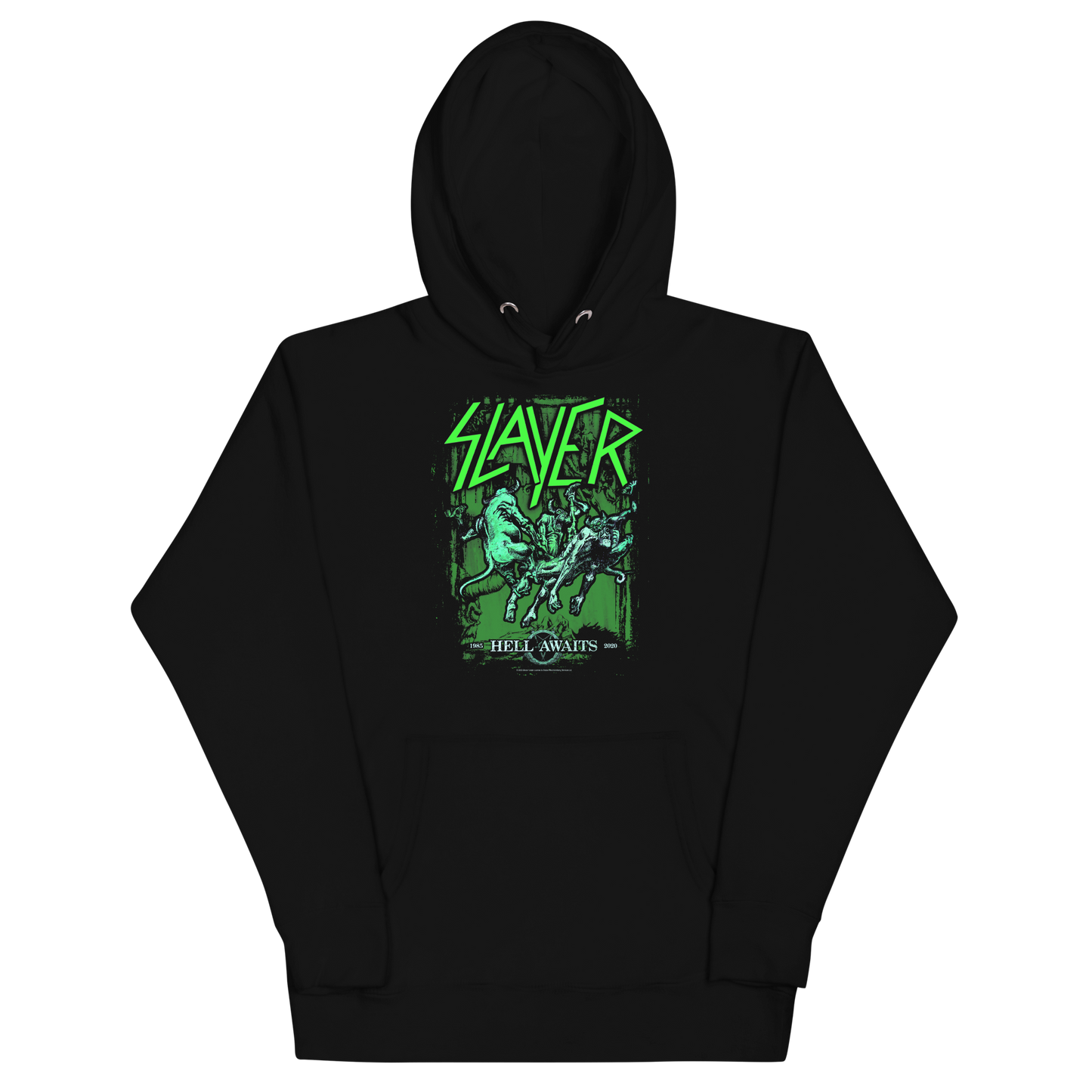 Slayer Neon Hell Awaits Classic Hoodie