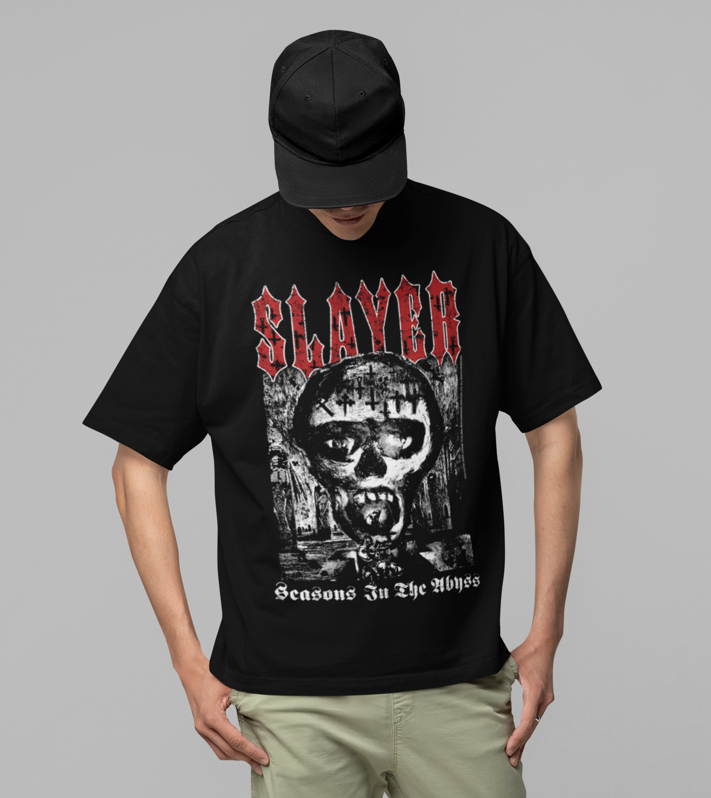 Slayer Seasons in the Abyss Jumbo Print Mens T Shirt