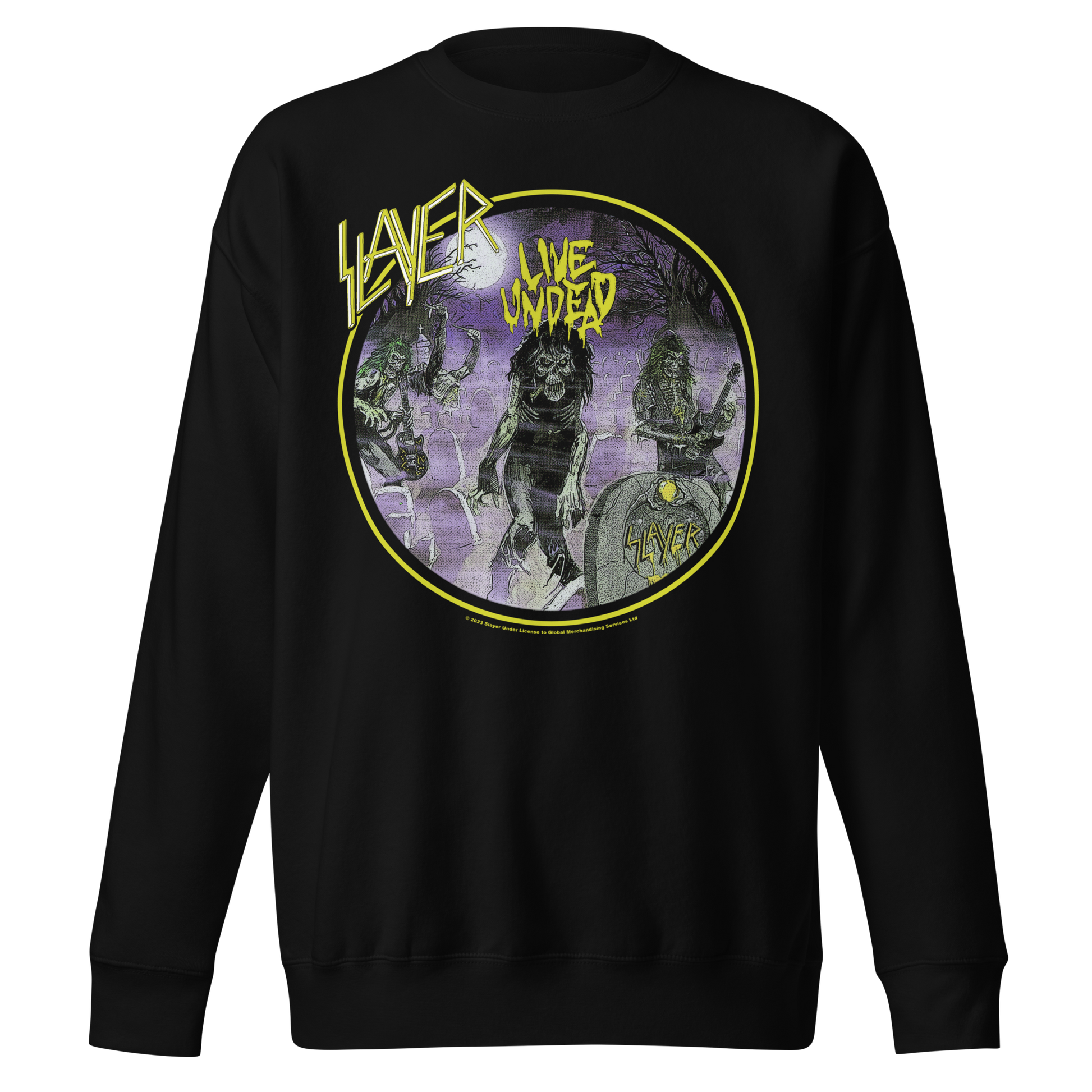 Slayer Yellow Undead Jumbo Print Sweatshirt