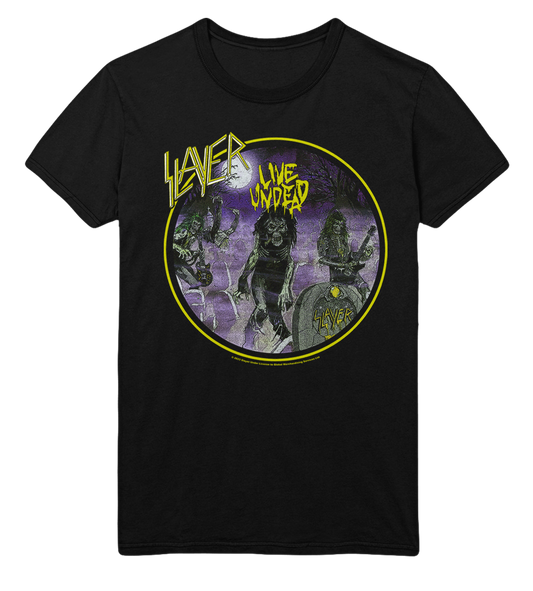 Slayer Yellow Undead Jumbo Print Mens T Shirt