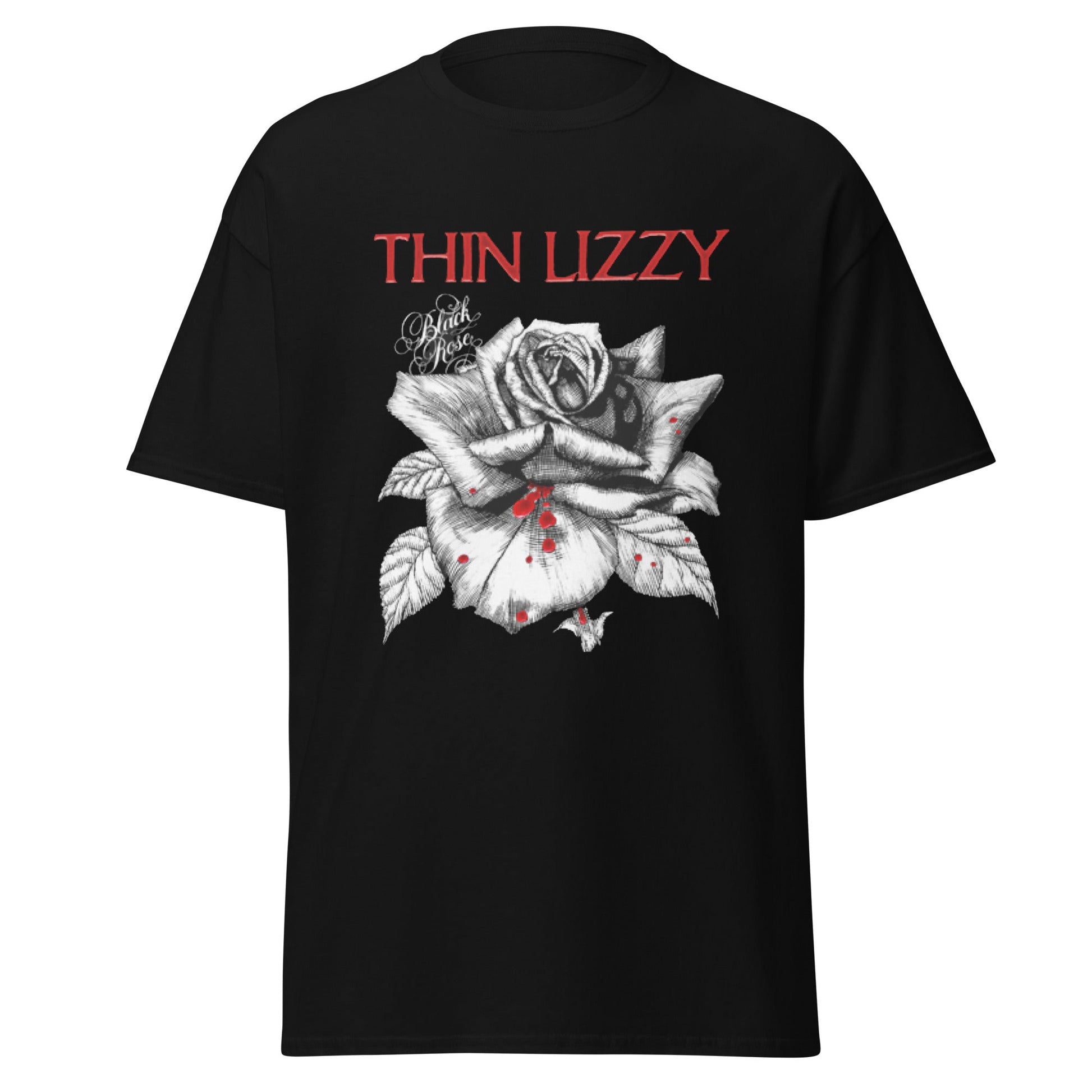 Thin Lizzy - Black Rose Jumbo Print Mens T Shirt