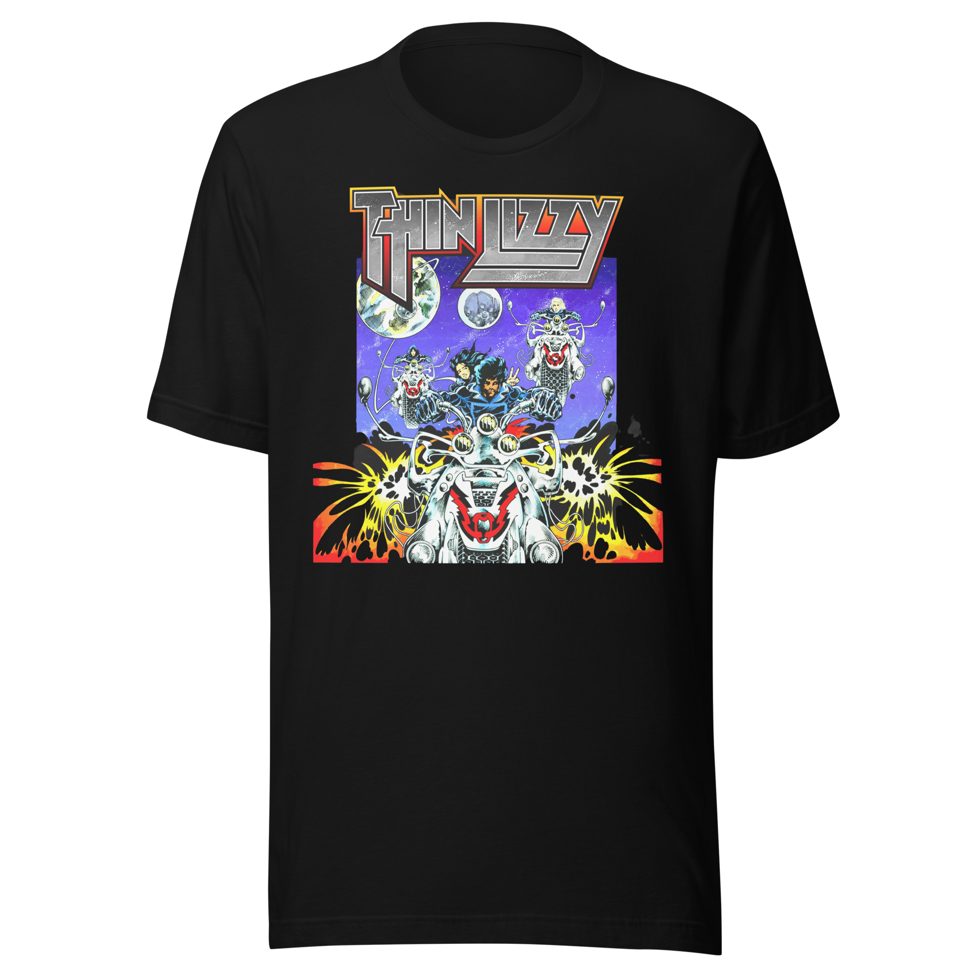 Thin Lizzy Night Riders Mens T Shirt