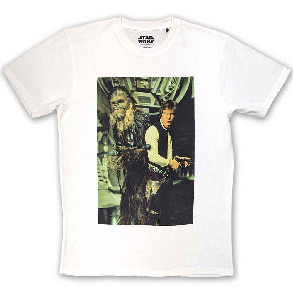 Star Wars Chewbacca & Han Stare Mens T Shirt