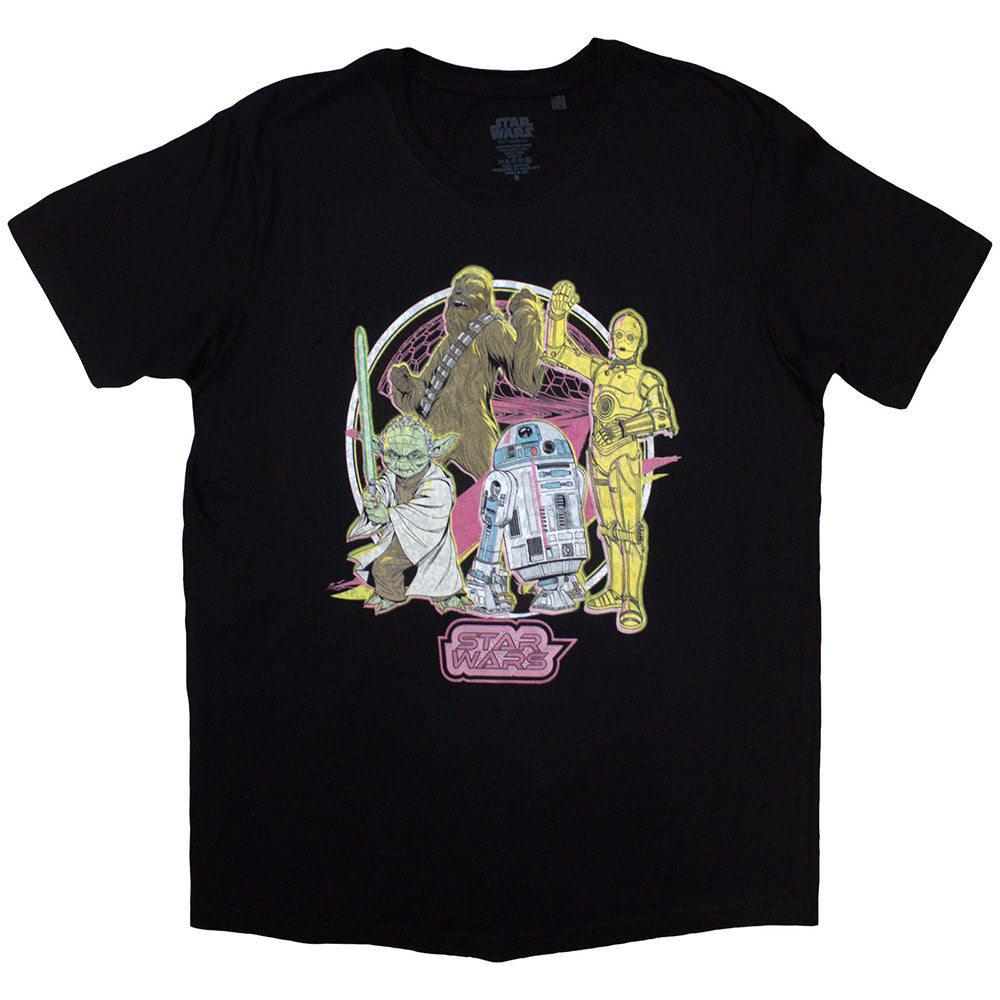 Star Wars Heroes Neon Mens T Shirt