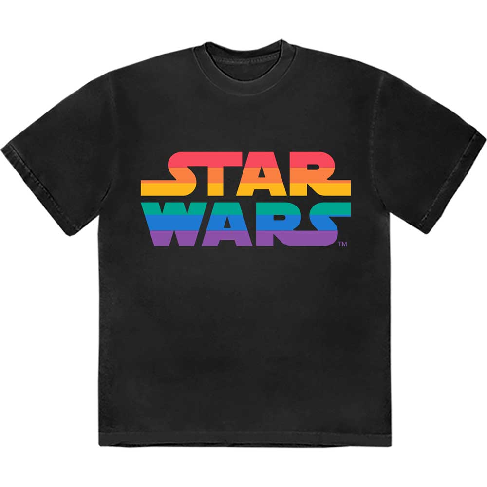 Star Wars Rainbow Logo Mens T Shirt
