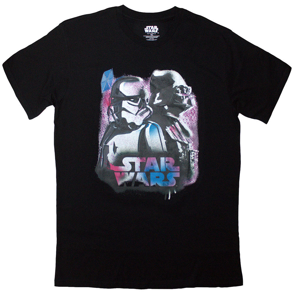 Star Wars Vader & Trooper Neon Mens T Shirt