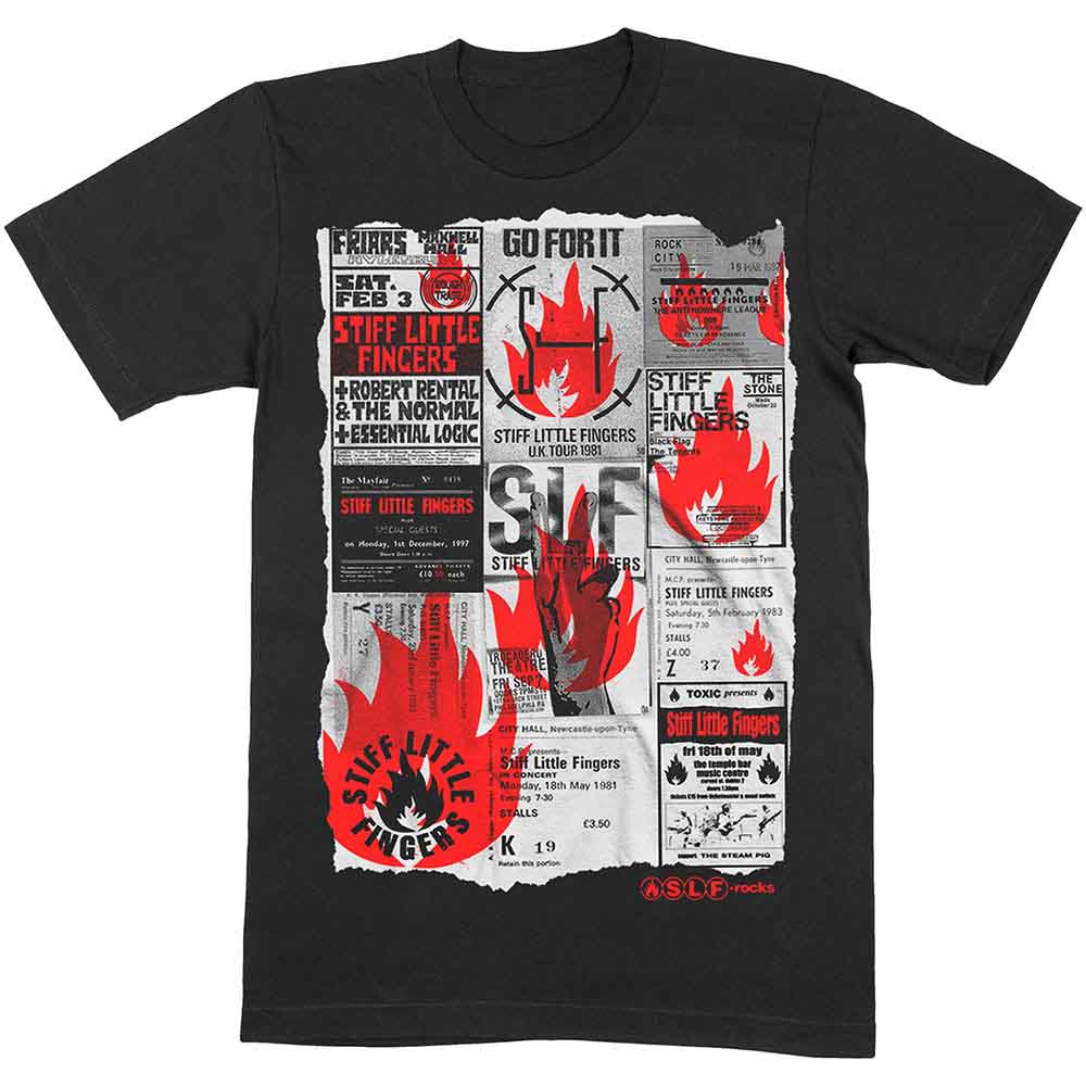 Stiff Little Fingers Flyer Mens T Shirt