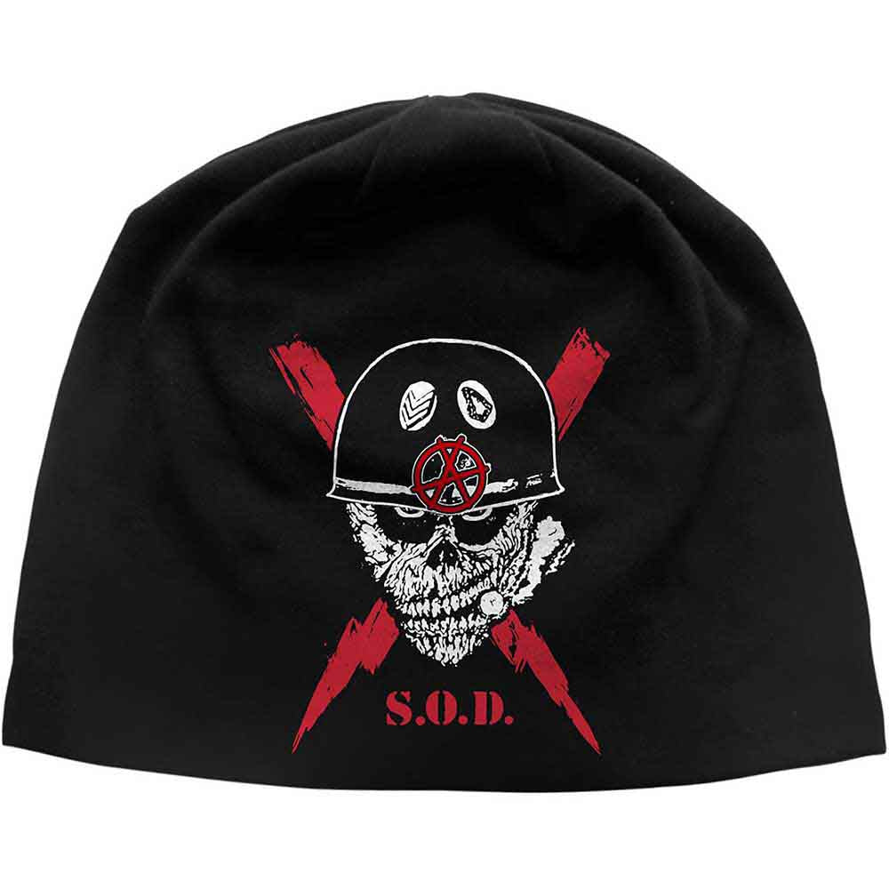 Stormtroopers of Death Scrawled Lightning JD Print Beanie Hat Black