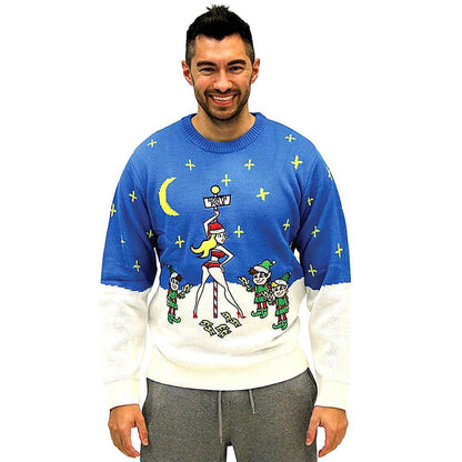 Exotic Dancer Pole Ugly Christmas Sweater