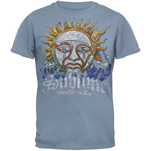 Sublime Sun Logo Mens T Shirt Black / White / Blue