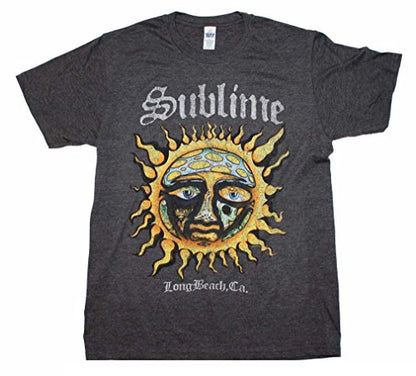 Sublime Sun Logo Mens T Shirt Black / White / Blue