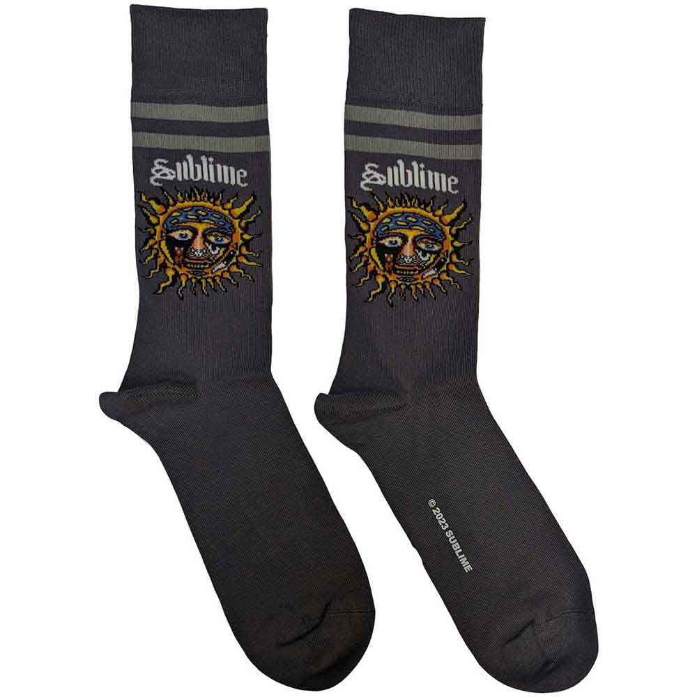Sublime Yellow Sun Socks Grey