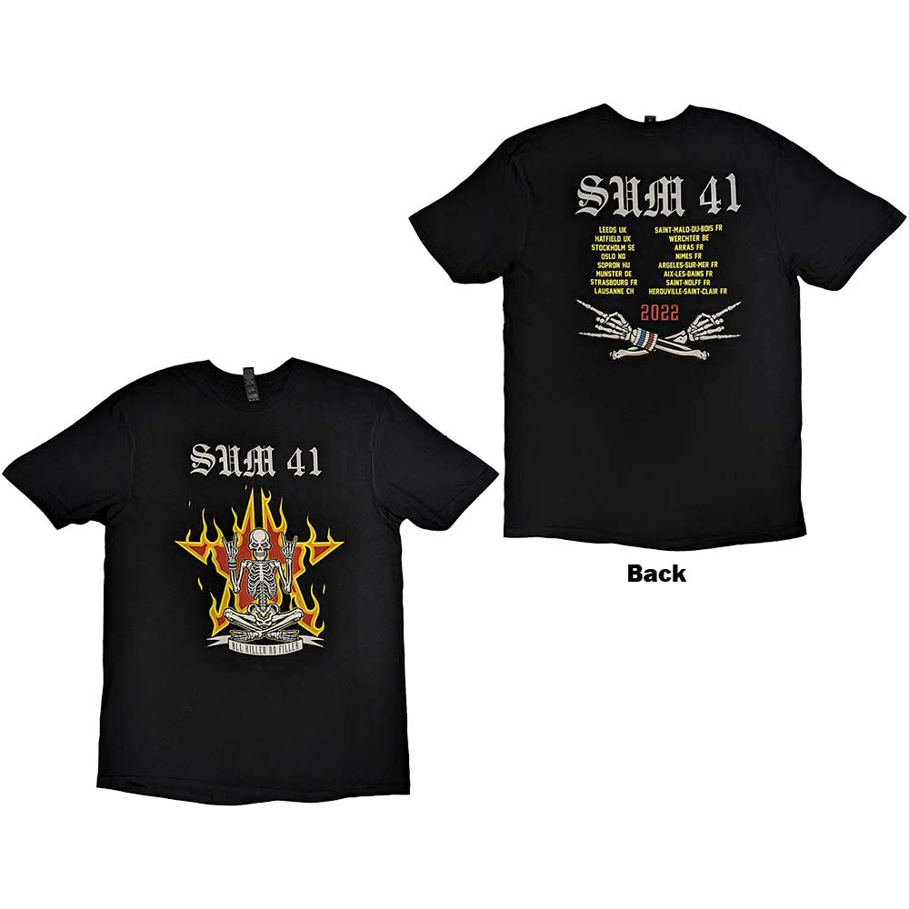 Sum 41 AKNF Skeleton European Tour 2022 Mens T Shirt