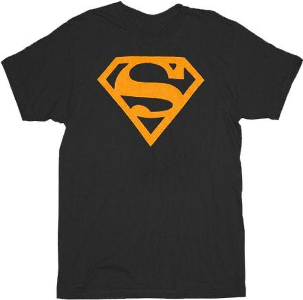 Superman Logo Black Men's T Shirt