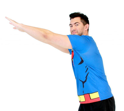 Superman Men's Performance Athletic Costume T Shirt