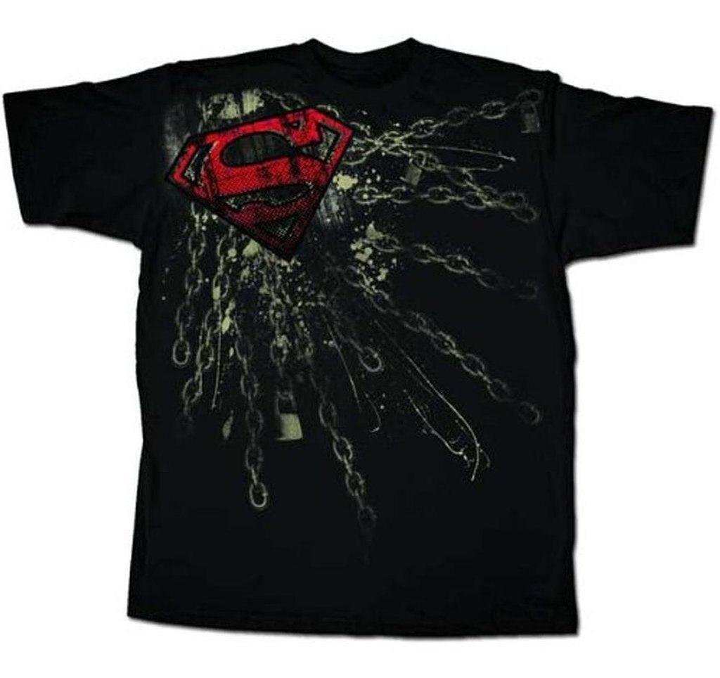 Superman Shackled Chain Logo T Shirt