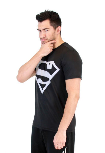 Superman Silver Logo Performance Athletic T Shirt