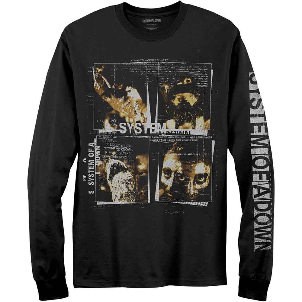 System Of A Down Face Boxes Long Sleeve Shirt