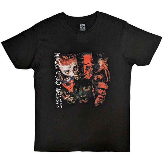 System Of A Down Painted Faces Mens T Shirt