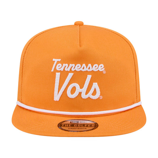 Tennessee Volunteers -  Orange Script Golfer Snapback Hat New Era