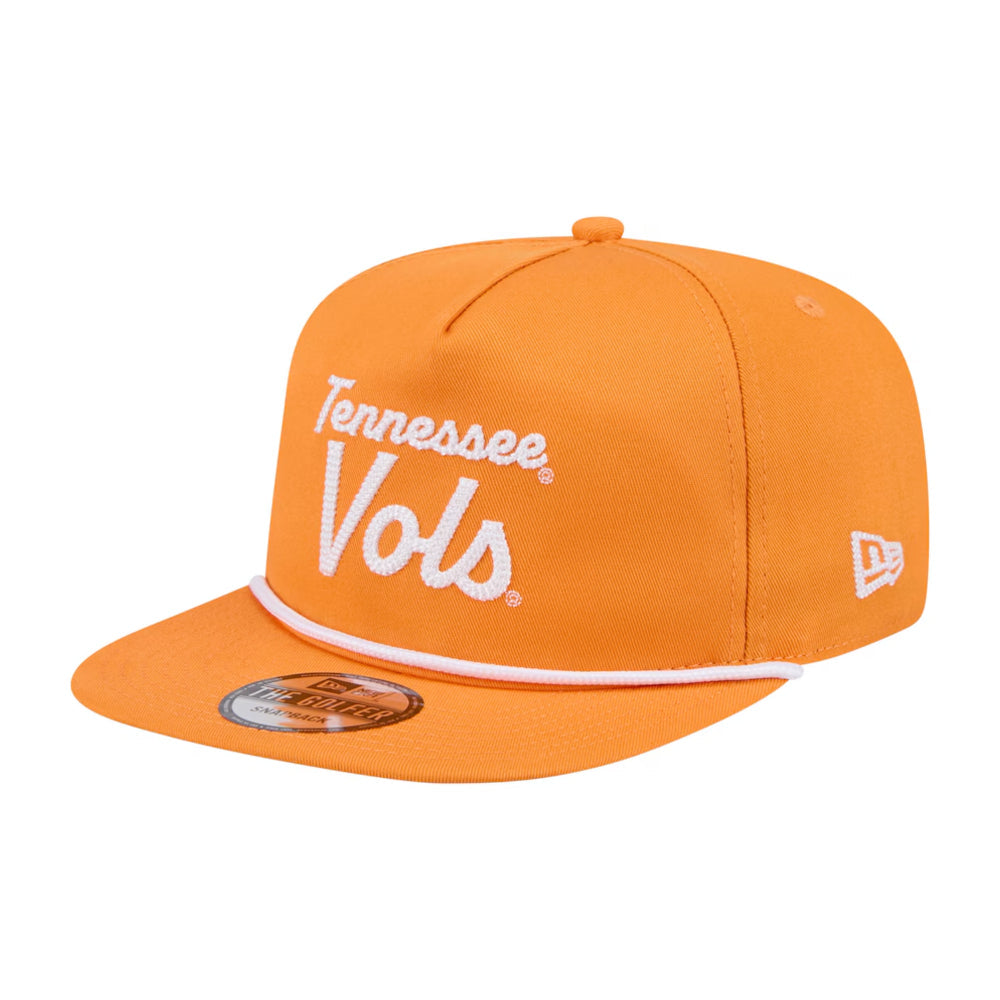 Tennessee Volunteers -  Orange Script Golfer Snapback Hat New Era