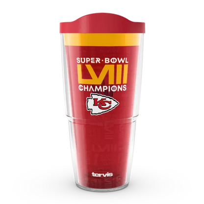Kansas City Chiefs - NFL Super Bowl LVIII  Champions Plastic Tumbler