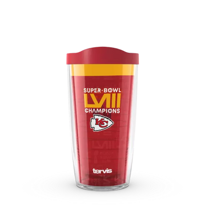Kansas City Chiefs - NFL Super Bowl LVIII  Champions Plastic Tumbler