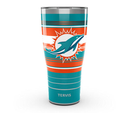 Miami Dolphins - NFL Hype Stripes Stainless Steel Tumbler