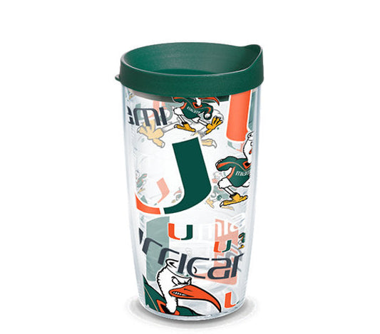 Miami Hurricanes - NCAA All Over Plastic Tumbler