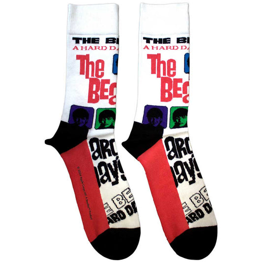 The Beatles A Hard Day's Night Colours Socks White