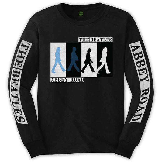 The Beatles Abbey Road Colours Crossing Mens Long Sleeve T Shirt Black