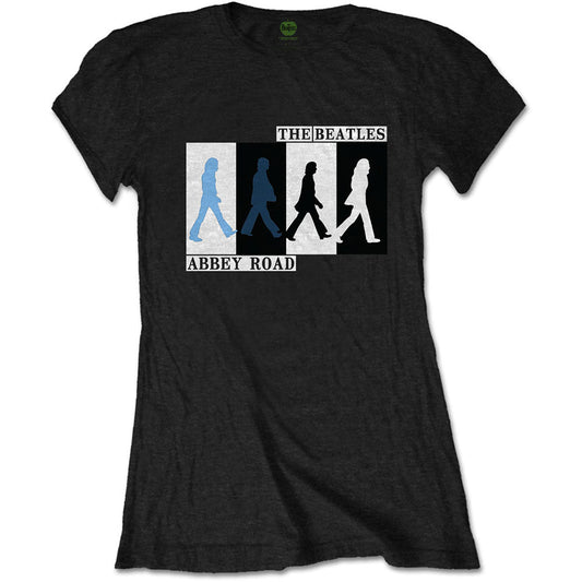 The Beatles Abbey Road Colours Crossing Womens T Shirt