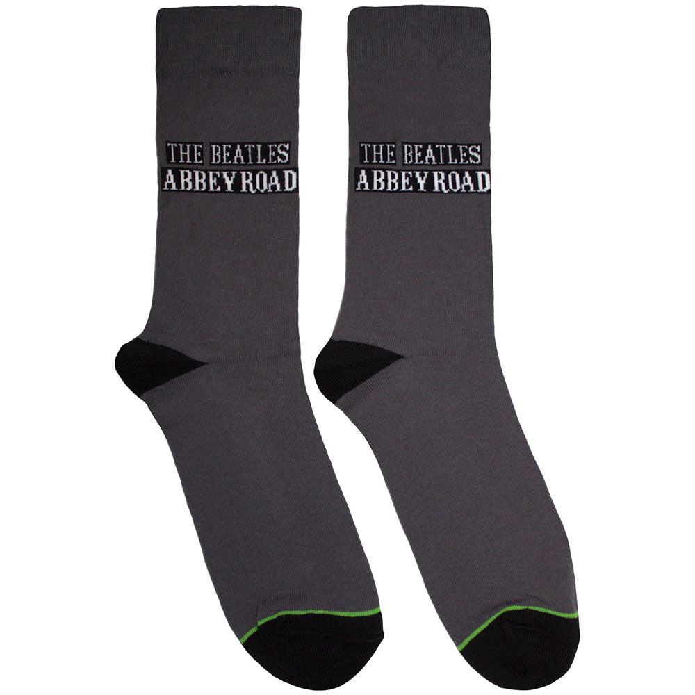 The Beatles Abbey Road Sign Socks Grey