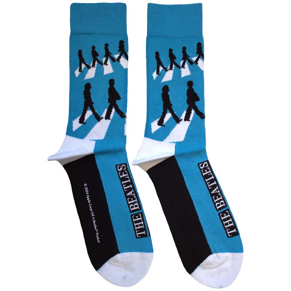 The Beatles Abbey Road Silhouettes Repeat Socks Blue