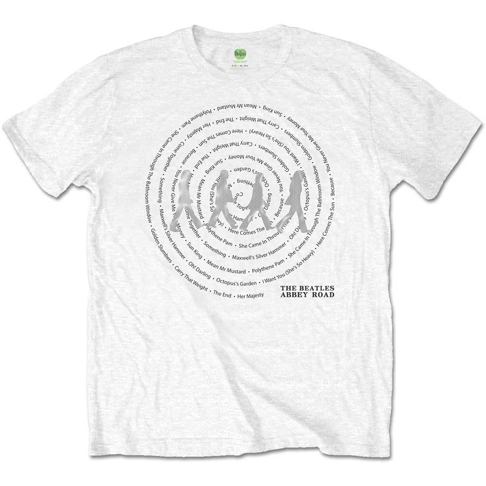 The Beatles Abbey Road Songs Swirl Mens T Shirt