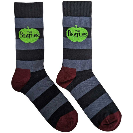 The Beatles Apple & Stripes Socks Blue