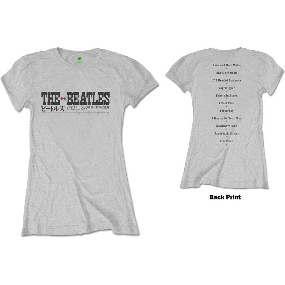 The Beatles Budokan Set List Womens T Shirt