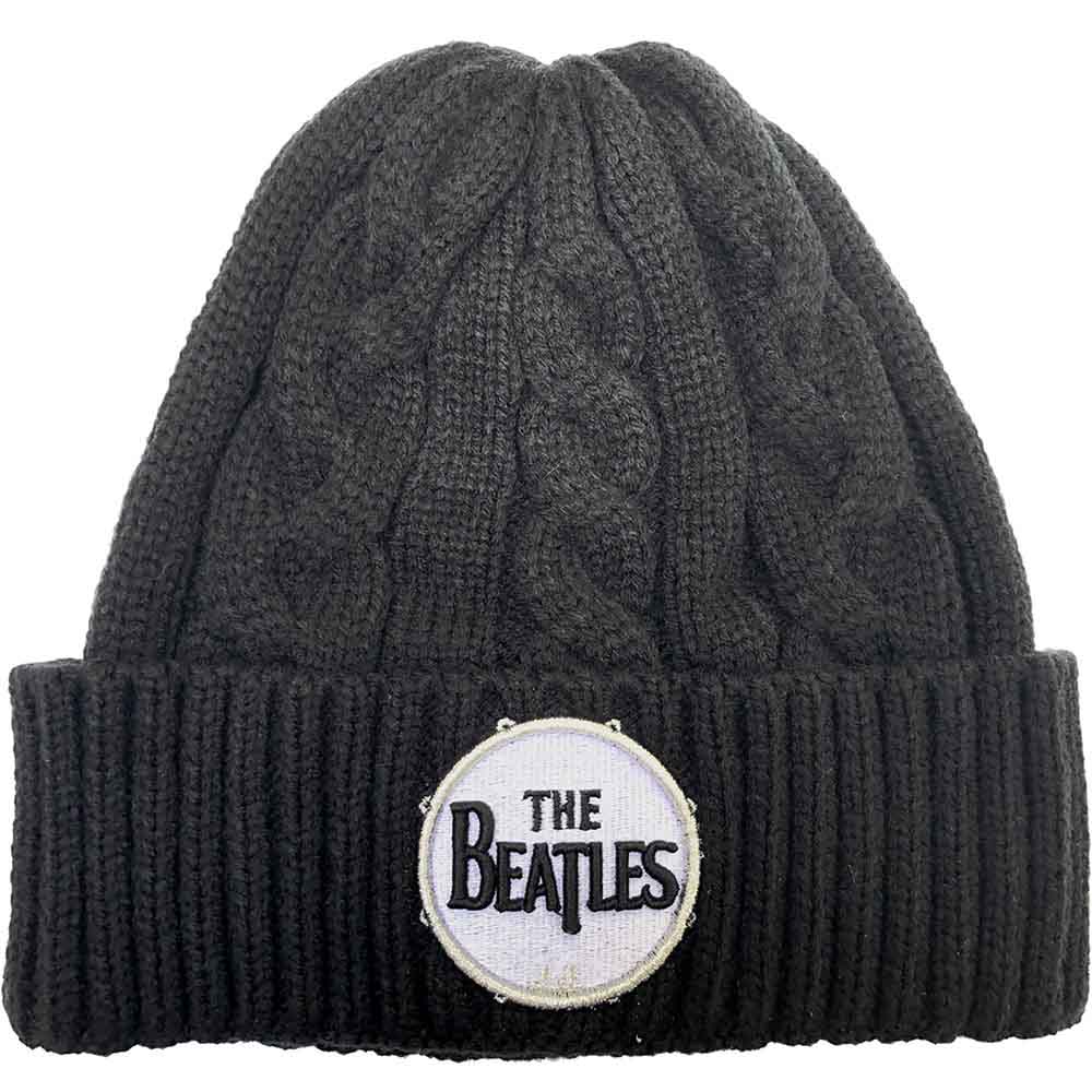 The Beatles Drum Logo Beanie Hat Black