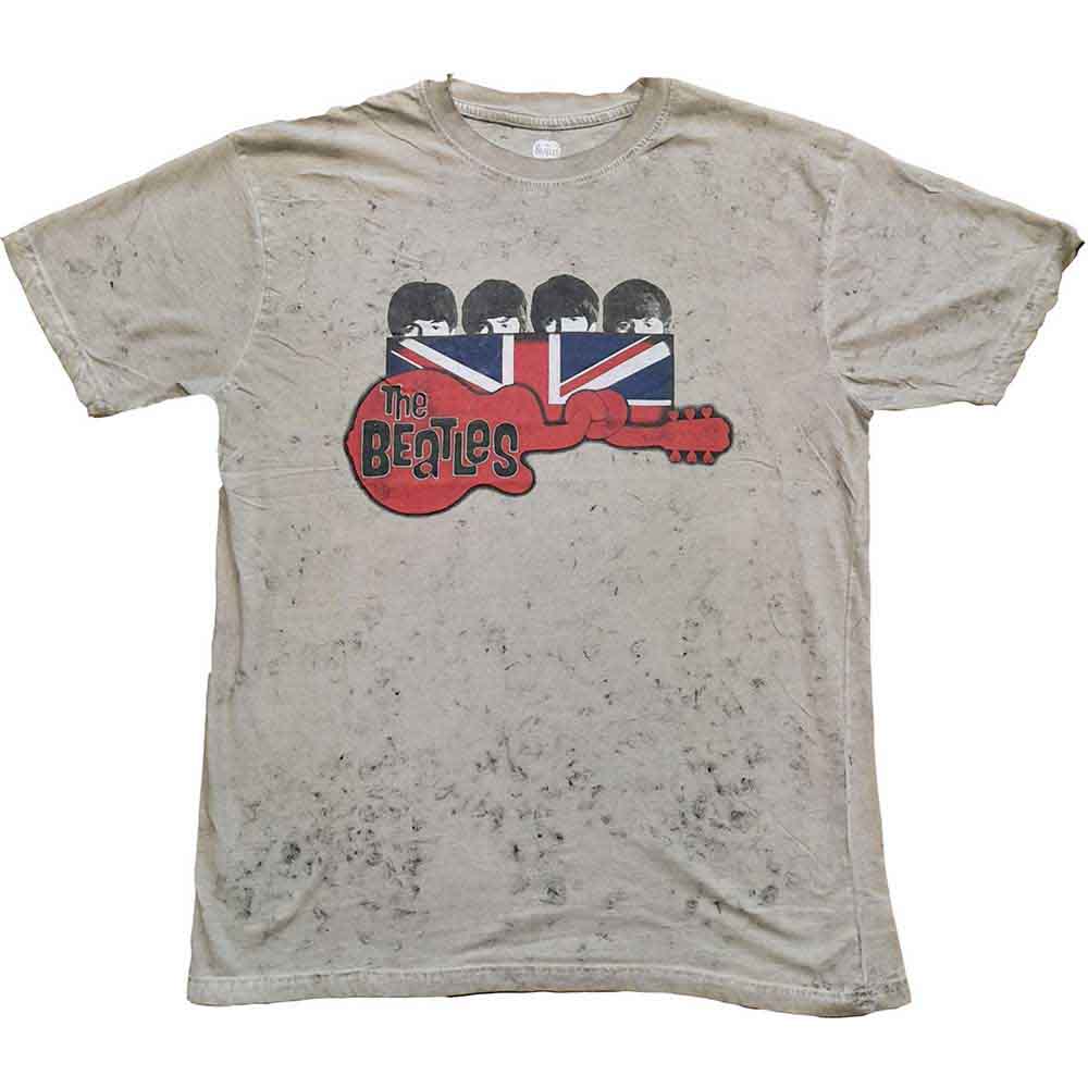 The Beatles Guitar & Flag Mens T Shirt