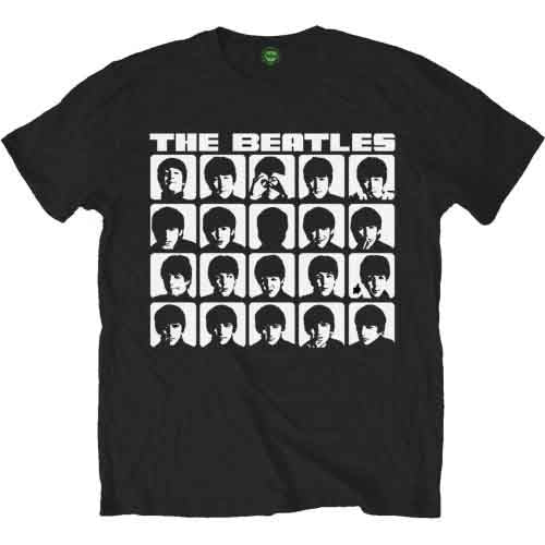 The Beatles Hard Days Night Faces Mono Mens T Shirt