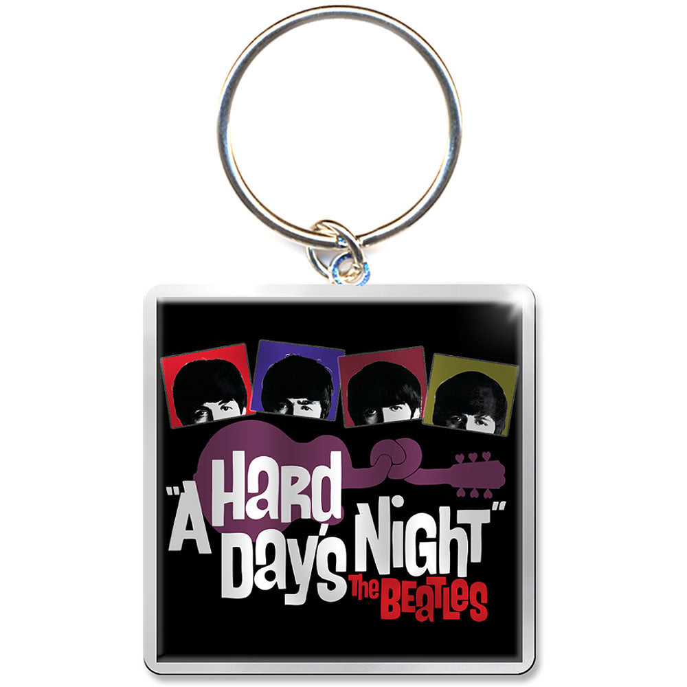 The Beatles Hard Days Night Guitar Photo Print Keychain