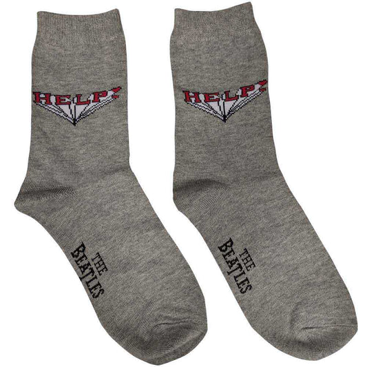 The Beatles HELP! Socks Grey