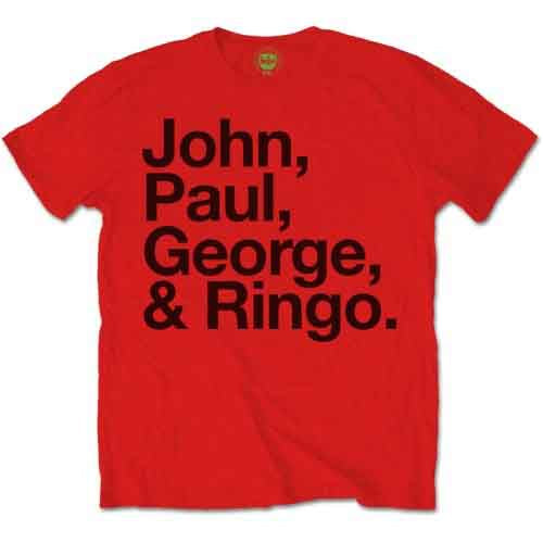 The Beatles John, Paul, George & Ringo Mens T Shirt