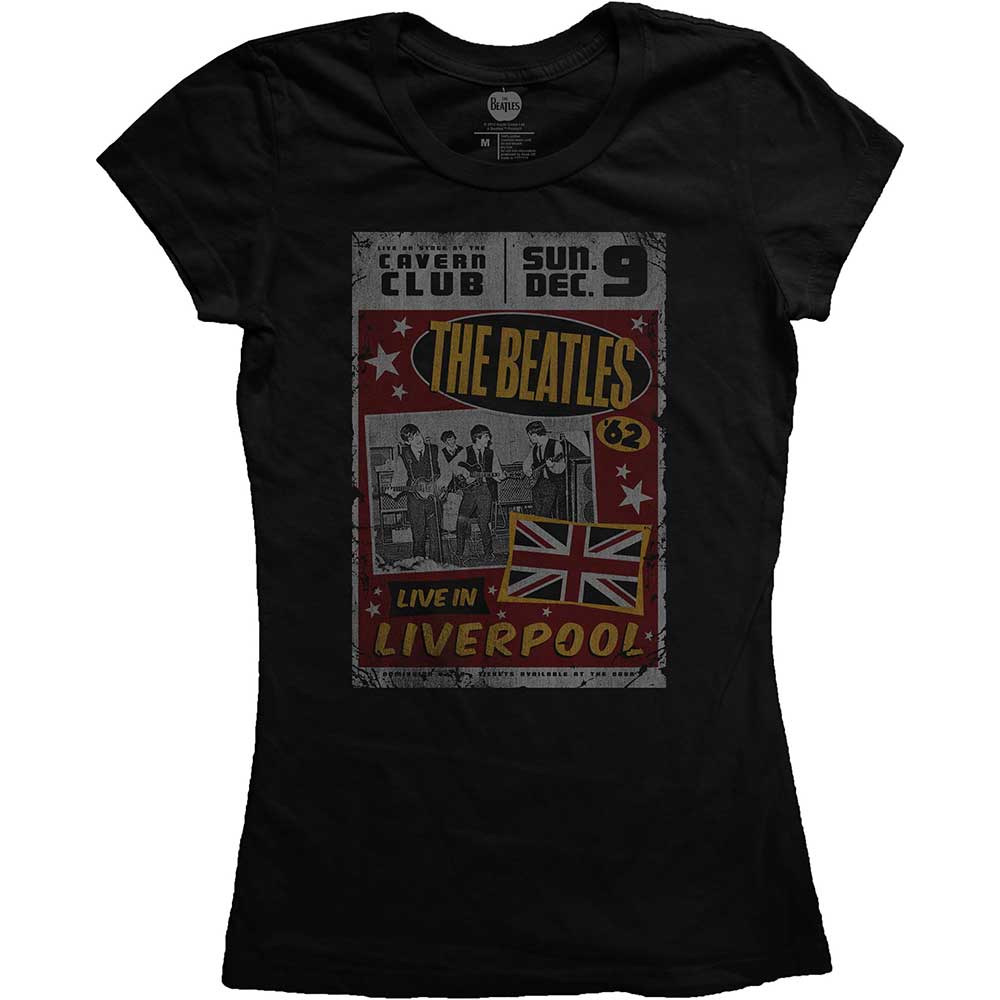 The Beatles Live in Liverpool Womens T Shirt